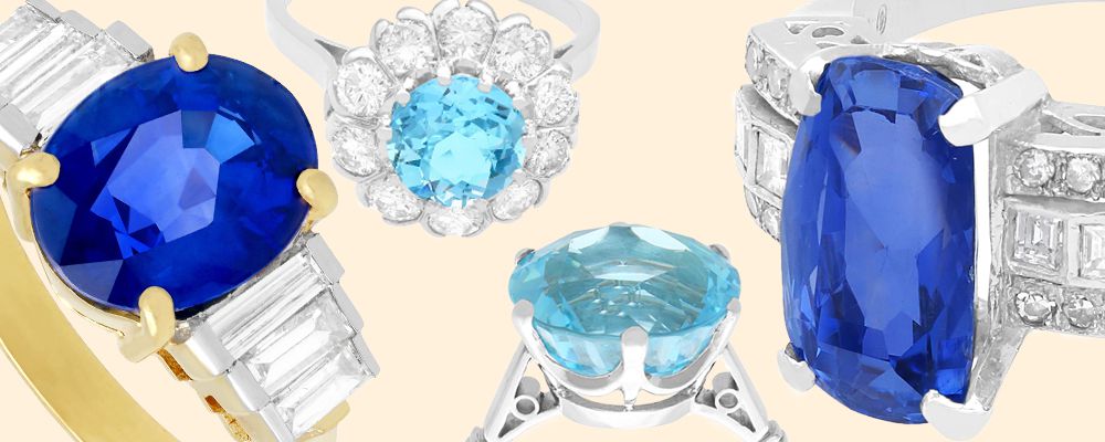 Blue Engagement Rings