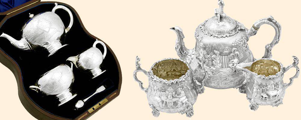 Victorian silver tea sets