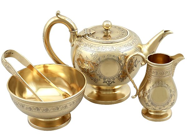 antique silver tea and coffee sets