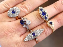 sapphire rings on hand