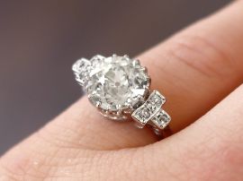 diamond ring on finger