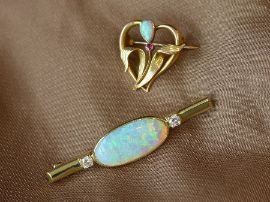 gemstone brooches