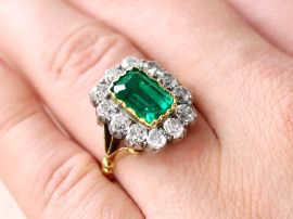 Antique Colombian Emerald Ring on hand