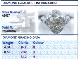 diamond ring grading card