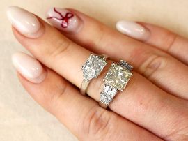 diamond rings on hand