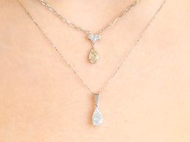 diamond pendants on neck