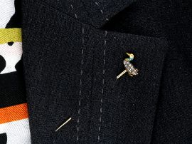 Duck Pin Brooch wearing