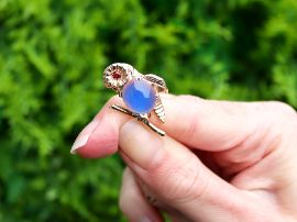 Antique Gemstone Bird Brooch outside