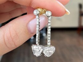 heart diamond earrings