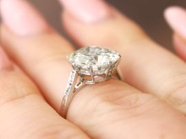 Wearing diamond solitaire ring