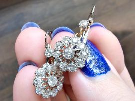 Antique Diamond Drop Earrings