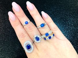 sapphire rings on hand