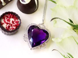 heart amethyst pendant