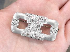 Platinum Art Deco Diamond Brooch