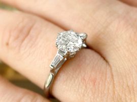 diamond and white gold solitaire ring