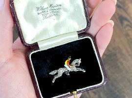 Horse and Jockey Brooch boxed