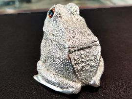 Novelty Silver Frog Condiment Set