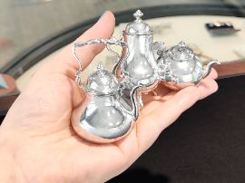 miniature silver teaware