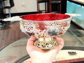 Antique Red Glass Dish