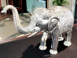 Vintage Indian Silver Elephant