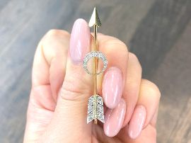 Victorian Diamond Arrow Brooch