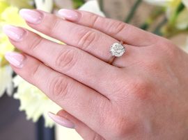 2.58 Carat Diamond Solitaire Engagement Ring wearing