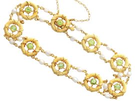 Yellow Gold Peridot Bracelet