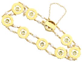 Yellow Gold Peridot Bracelet