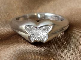 butterfly platinum ring