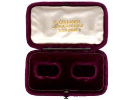 Victorian Gold Cufflinks with Diamonds box