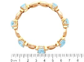 Art Deco Aquamarine Bracelet in Gold size