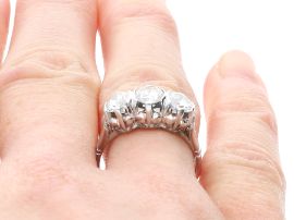 Platinum Trilogy Engagement Ring wearing