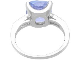 Cushion Cut Sapphire Engagement Ring Platinum