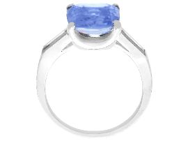 Cushion Cut Sapphire Engagement Ring Platinum