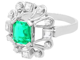 GIA Certified Emerald Ring with Diamonds