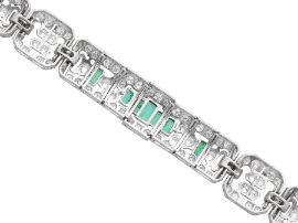 Emerald Diamond Platinum Bracelet