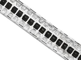 Antique Diamond and Onyx Bracelet in Platinum reverse