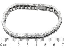 Antique Diamond and Onyx Bracelet in Platinum size