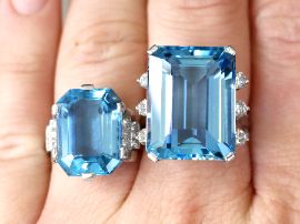 aquamarine rings on hand