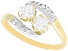 Yellow Gold and Diamond Twist Ring