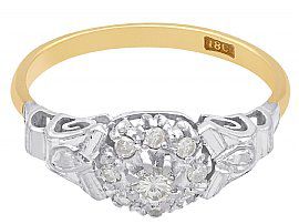 Antique 1920s Diamond Dress Ring in Gold 