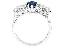 Sapphire and Diamond Ring in White Gold 