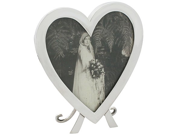 Heart Shaped Frame In Sterling Silver Antique Victorian