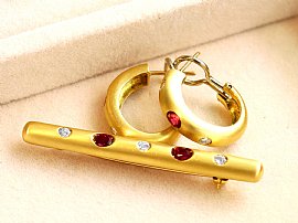 ruby jewellery set 