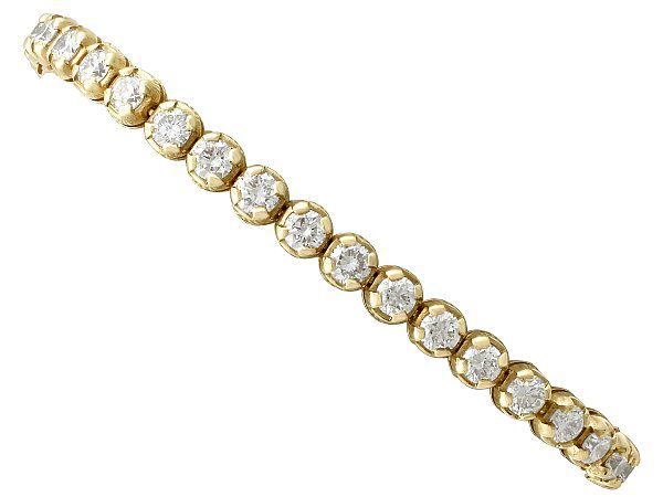 Gold Diamond Tennis Bracelet UK | AC Silver