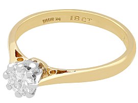Claw Set Engagement Ring in Yellow Gold | AC Silver