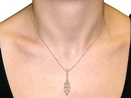 Diamond and Pearl Pendant Wearing