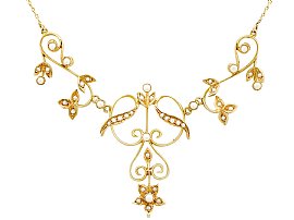 Art Nouveau Seed Pearl Necklace