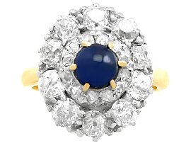 Antique Sapphire & Diamond Cocktail Ring