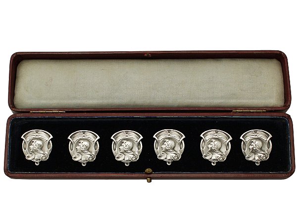 Antique Silver Buttons, Edwardian Silver
